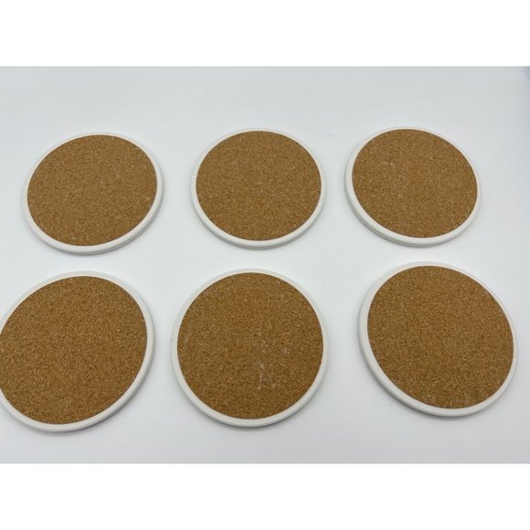 Stone Coasters with Holder - 6 coasters - NIB - Picture 4 of 7